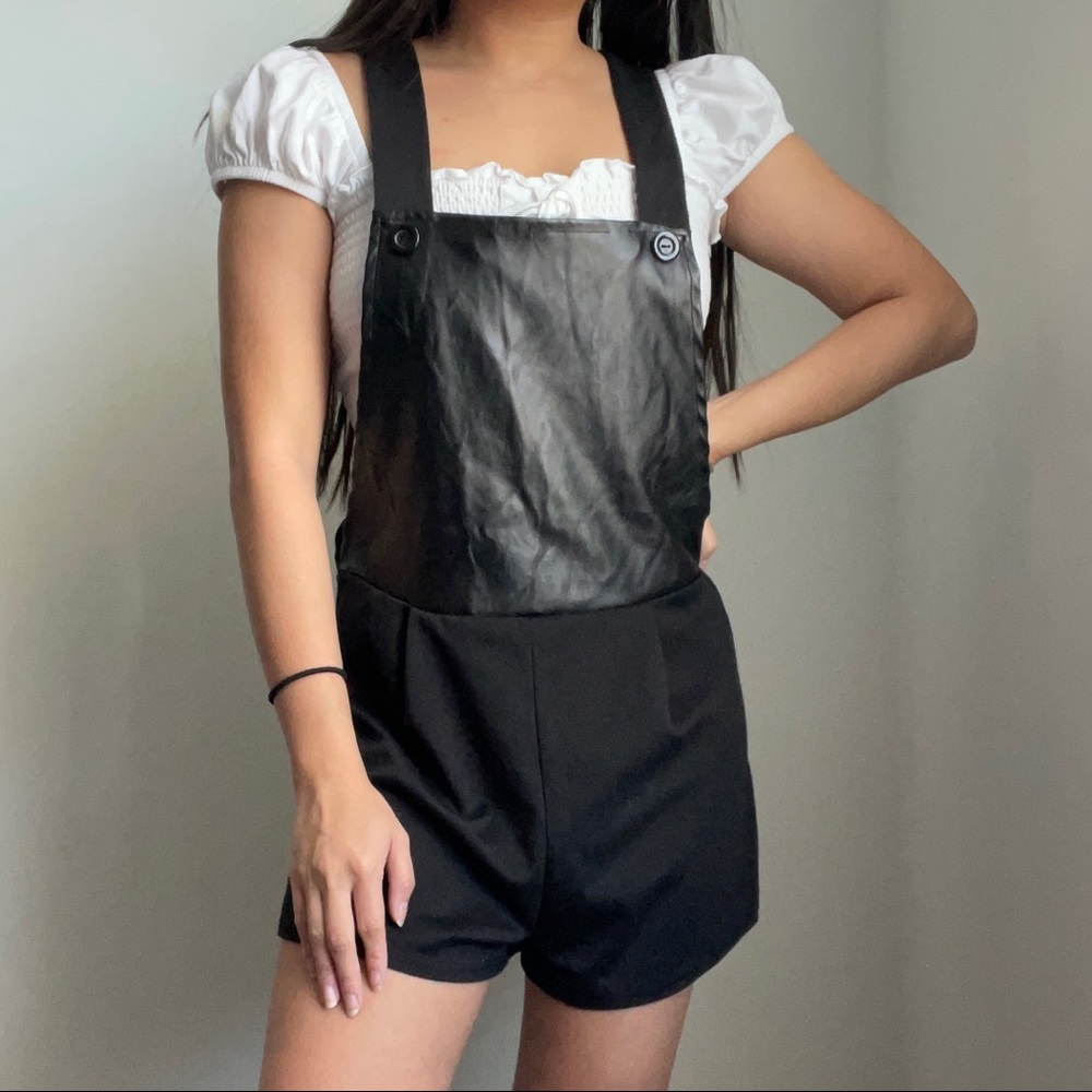 Pacsun Black Overalls Romper